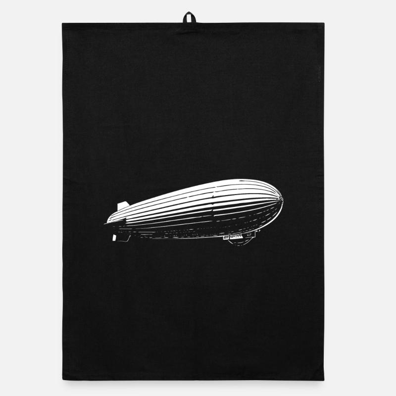 Cooles Zeppelin Design – Vintage Luftfahrt Organic Geschirrtuch
