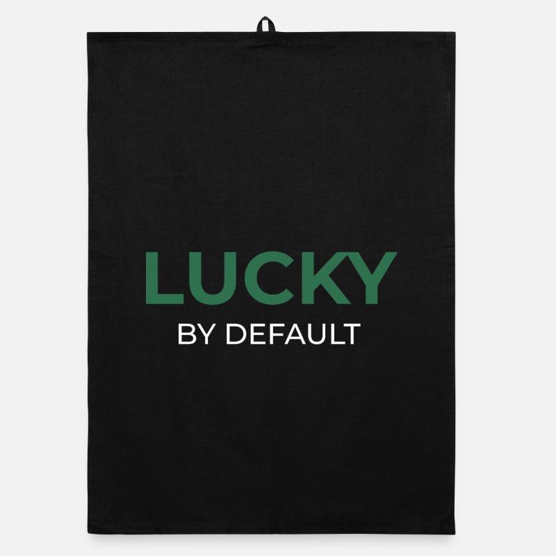 Lucky By Default - Organic Geschirrtuch - Schwarz