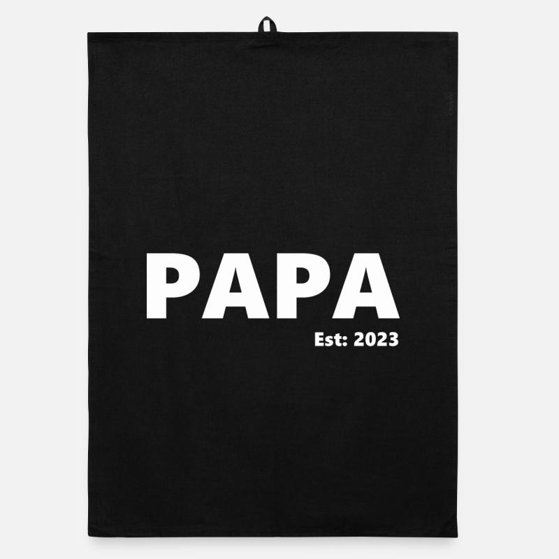 Endlich Vater - Geburt u.stolzer Vater 2023 - Papa Organic Geschirrtuch