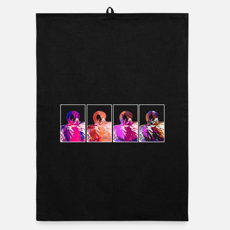 Flamingos Organic dish towel