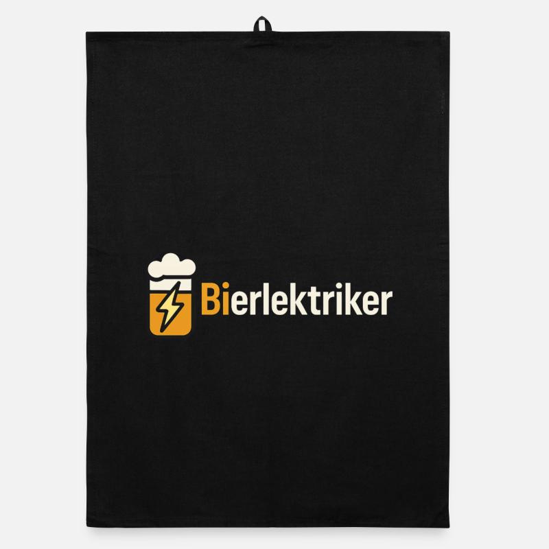 Bierblitz Illustration: Wolke & Blitze Organic Geschirrtuch