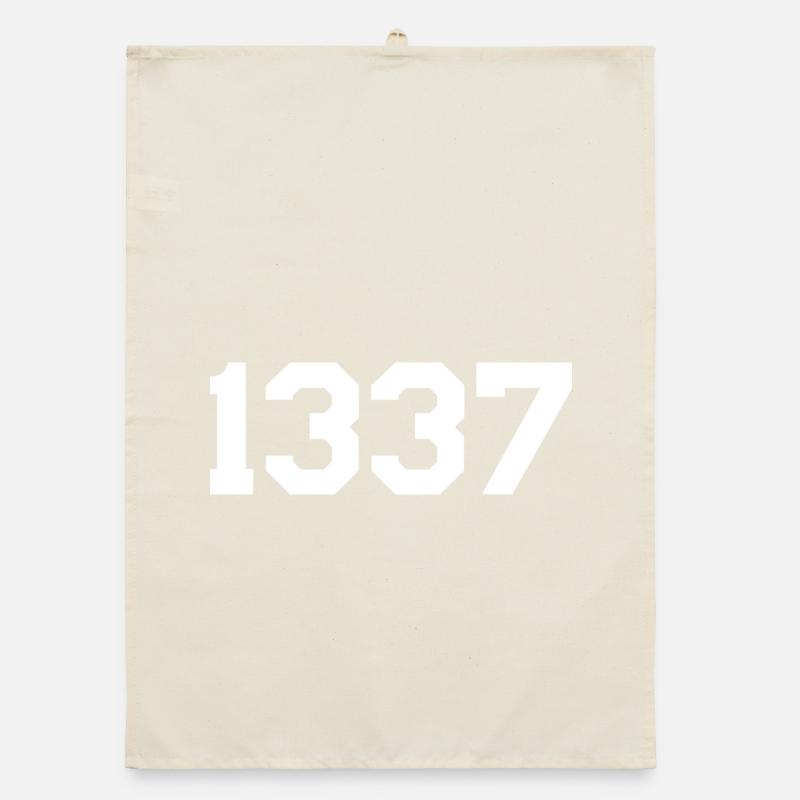 1337 – Conception de texte blanc Torchon bio