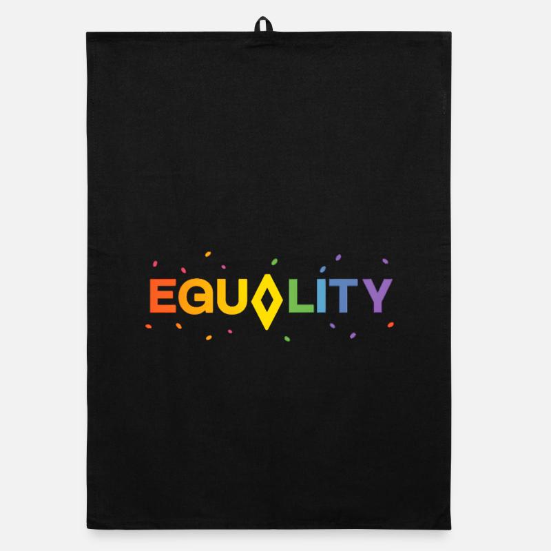 Égalité – Déclaration colorée pour la diversité et le respect Torchon bio