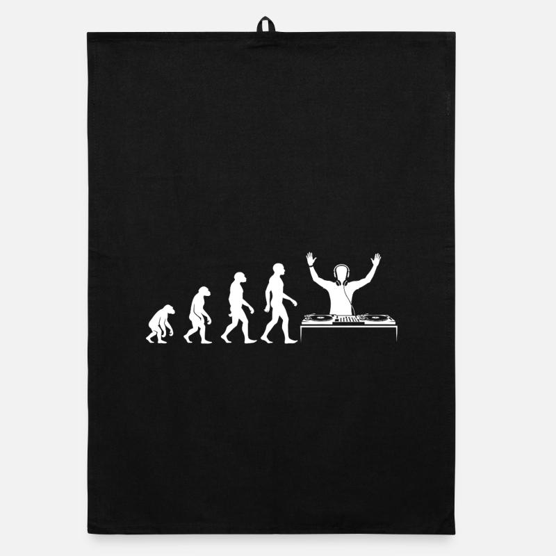 Evolution to a DJ with turntable Organic dish towel