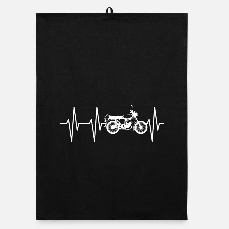 Simson s50 Heartbeat DDR East Symbol Pulse Logo Organic dish towel
