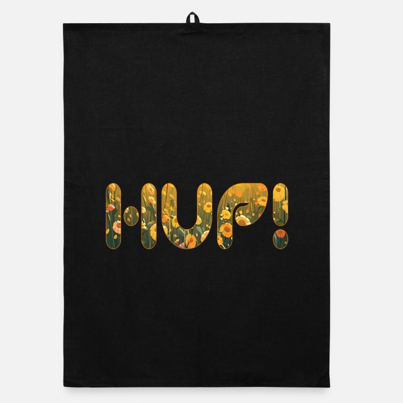 HUP dans le champ de fleurs Torchon bio