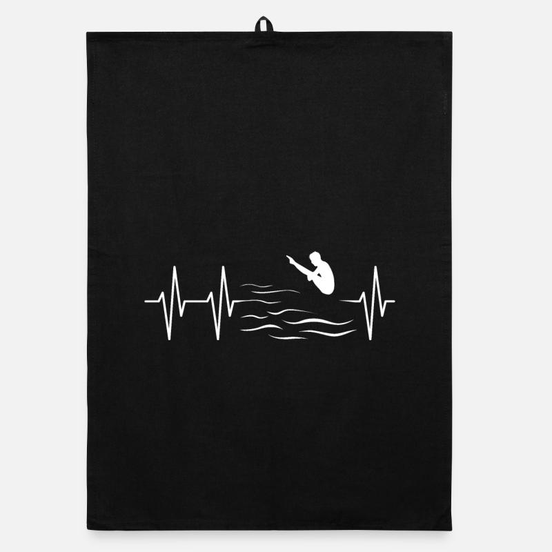 Pulse Diving Diver Cliff Jumping ECG Icon Torchon bio