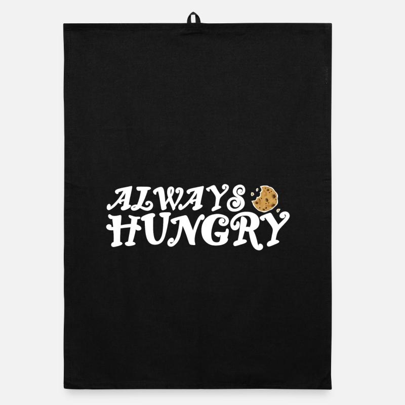 Always hungry bright design Organic dish towel