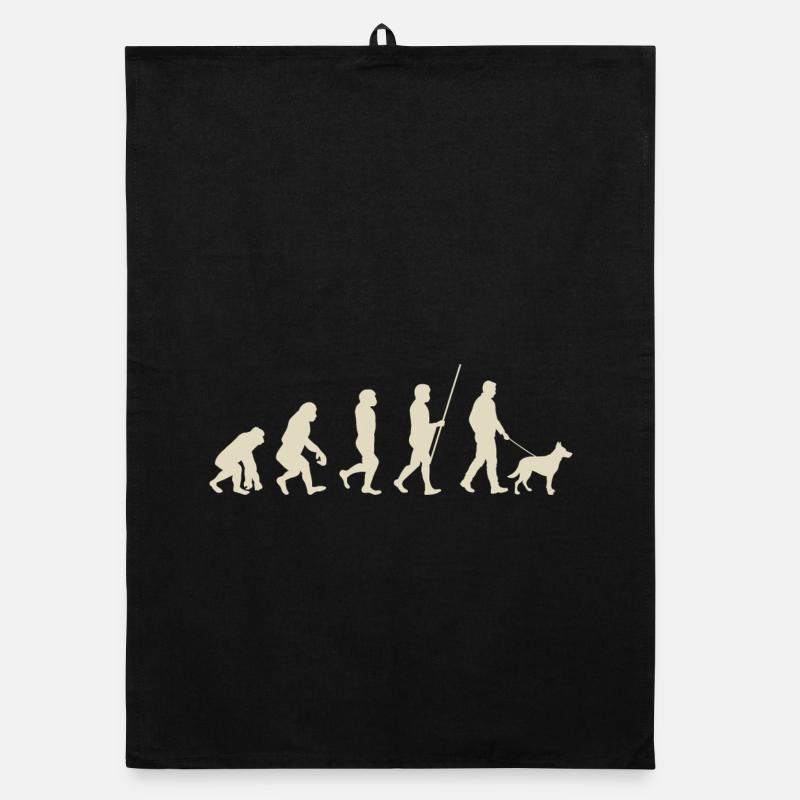Evolution of Humanity Illustration Organic dish towel
