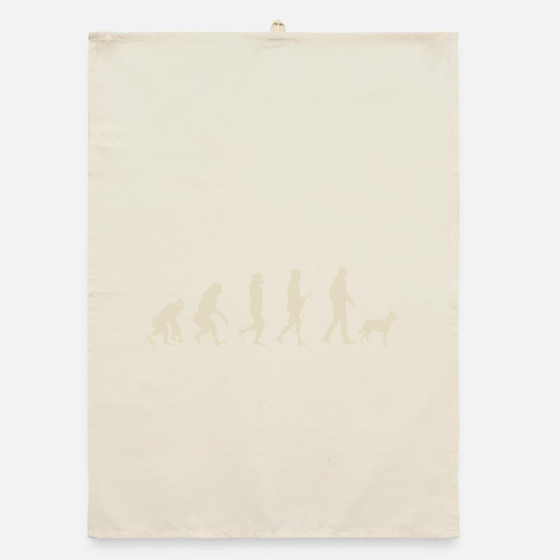 Illustration der Evolution der Menschheit Organic Geschirrtuch