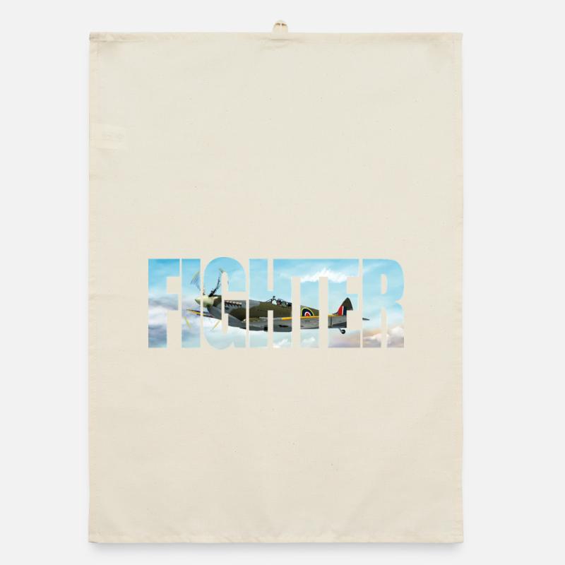 Fighter Spitfire Organic Geschirrtuch