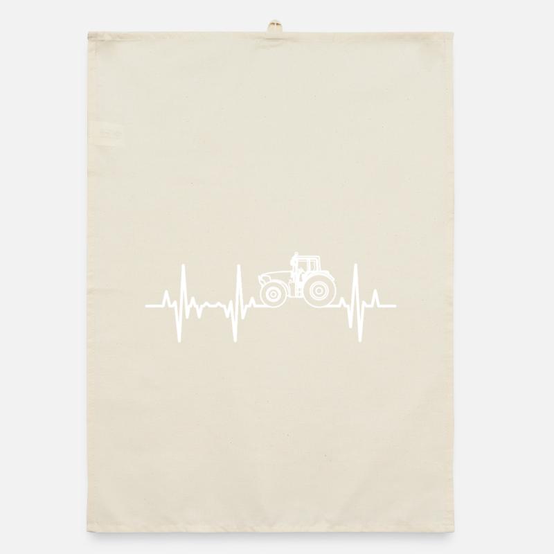 Traktor Herzfrequenz Organic Geschirrtuch