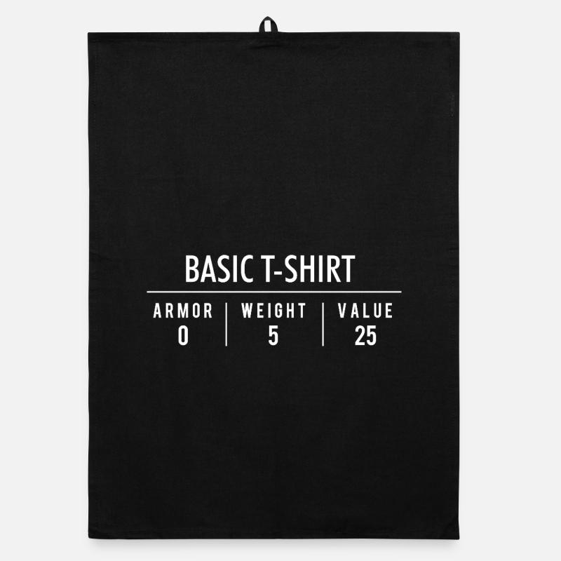Basic T-Shirt Rüstung 0 Gewicht Wert 25 RPG Gaming Organic Geschirrtuch