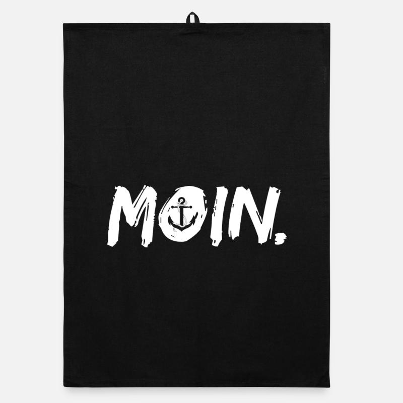 Moin ! - Organic Geschirrtuch - Schwarz