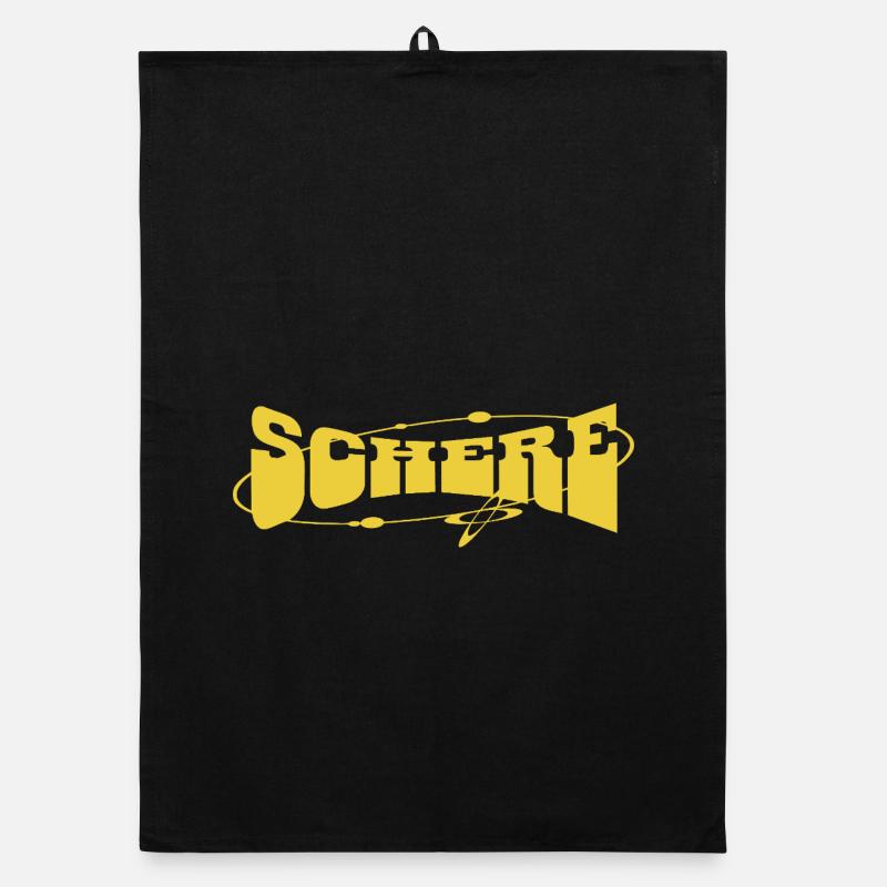 Graffiti de rue en ciseaux jaune Torchon bio