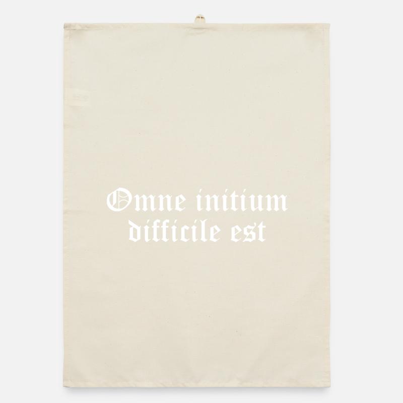 Omne initium difficile est T-Shirt Organic dish towel