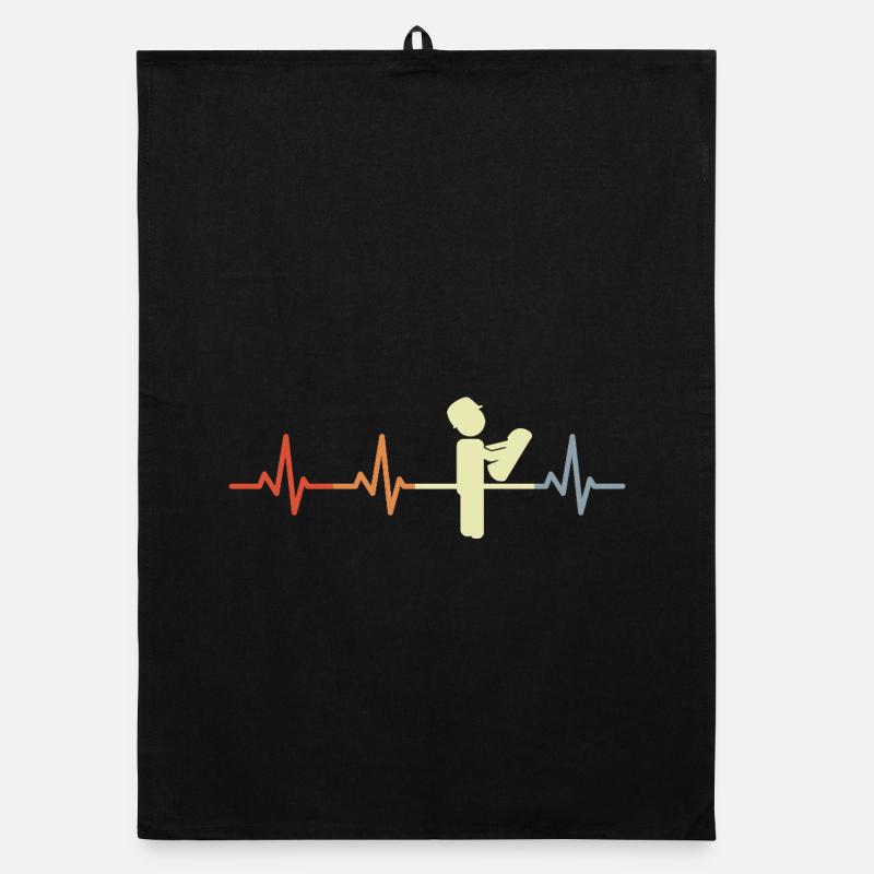 Architecte rétro Heartbeat Torchon bio