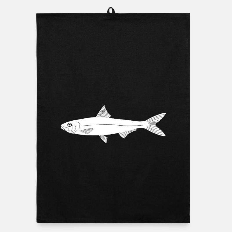 Sardine - Torchon bio - noir