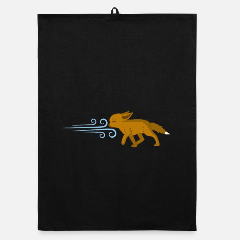 Le renard et le vent Torchon bio