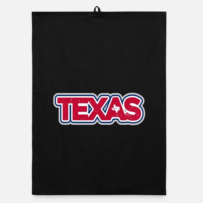 Texas Pride Distressed Typography Logo Organic dish towel