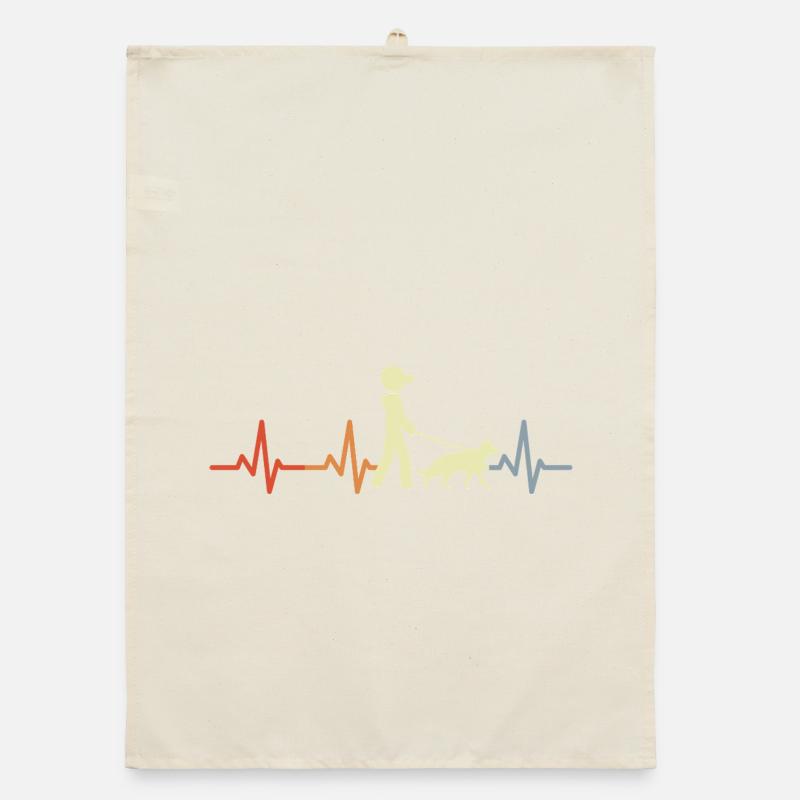 German Shepherd Cardiogram Organic dish towel