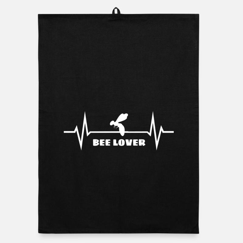 Bee Bee Love Heartbeat ECG Torchon bio