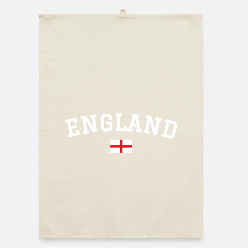 England Flag Design White Organic dish towel