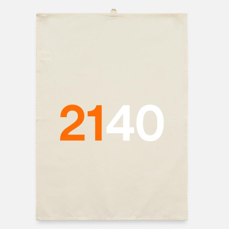 Bitcoin 2140 Fixed Supply Typografie Organic Geschirrtuch