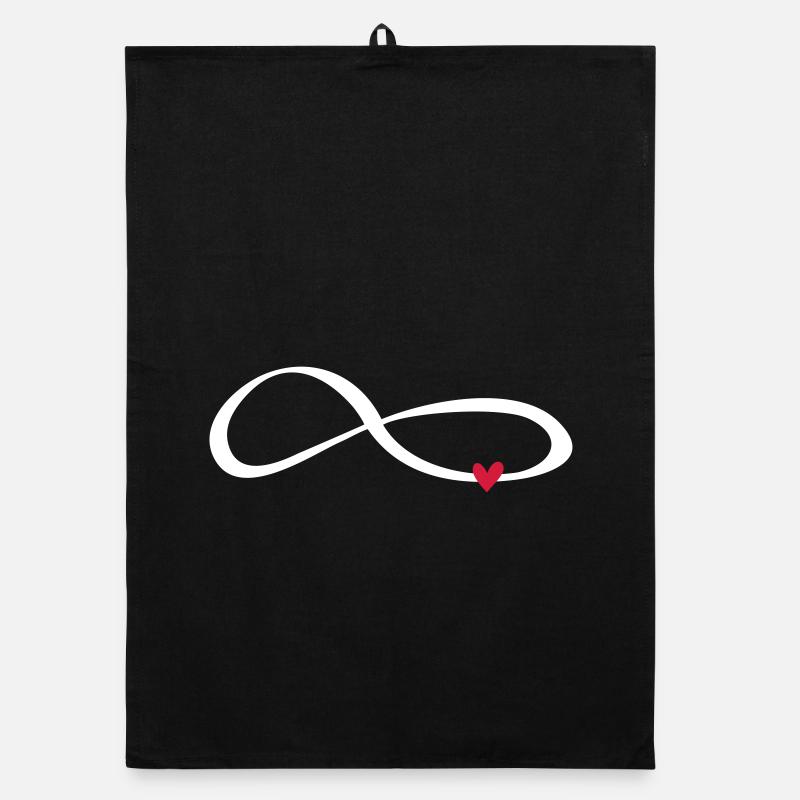 Herz Unendlichkeit unendlich Symbol Geschenk Lieb Organic Geschirrtuch