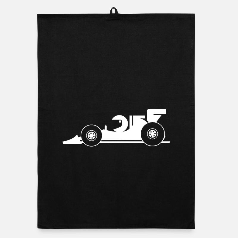Racing Formel Auto comic cartoon Rennauto Team Organic Geschirrtuch