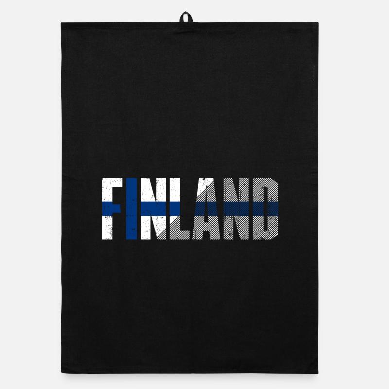 Drapeau nordique de la Finlande Torchon bio