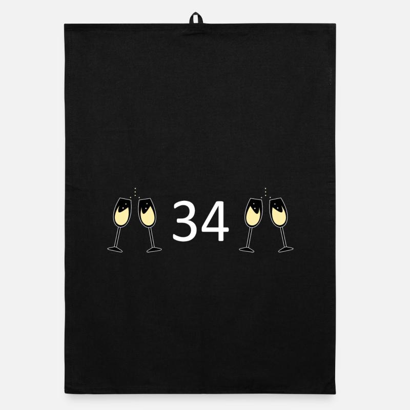 34e anniversaire 34 ans anniversaire 34 ans numéro 34 Torchon bio