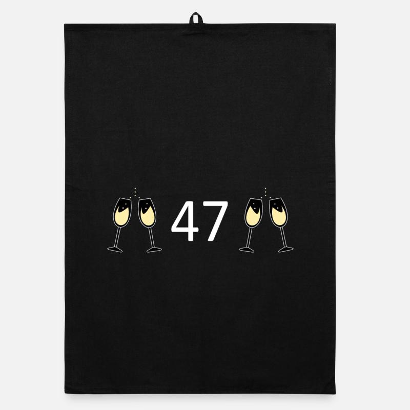 47e anniversaire 47 ans 47 ans numéro 47 Torchon bio