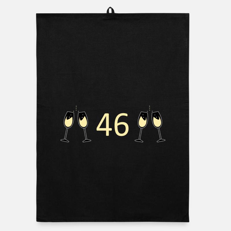 46e anniversaire 46 ans 46 ans numéro 46 Torchon bio