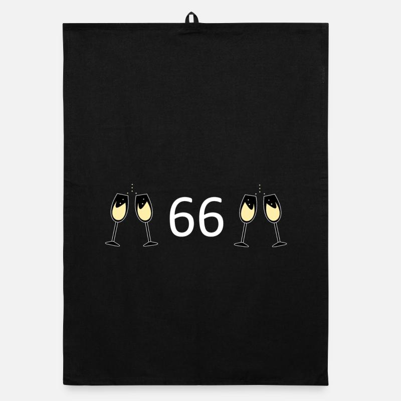 66e anniversaire 66 ans Jubilé 66 Numéro 66 Torchon bio
