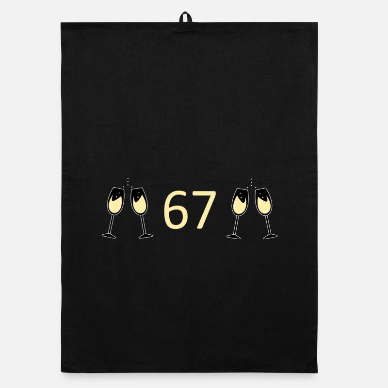 67e anniversaire 67 ans Jubilé 67 Numéro 67 Torchon bio