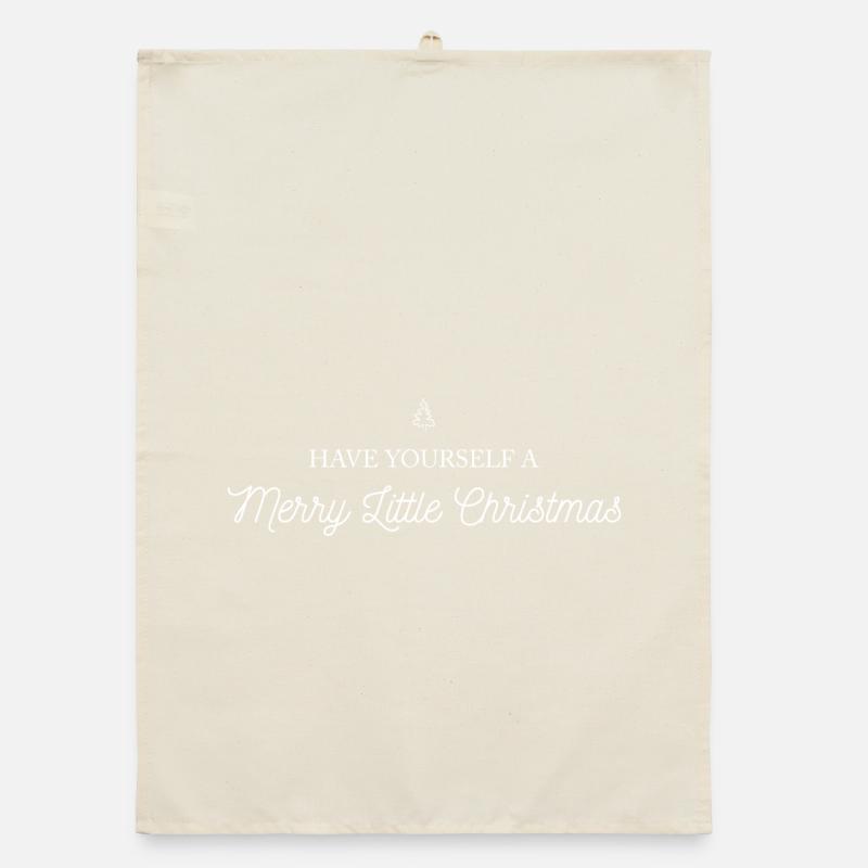 Typographie Joyeux Petit Noël Torchon bio