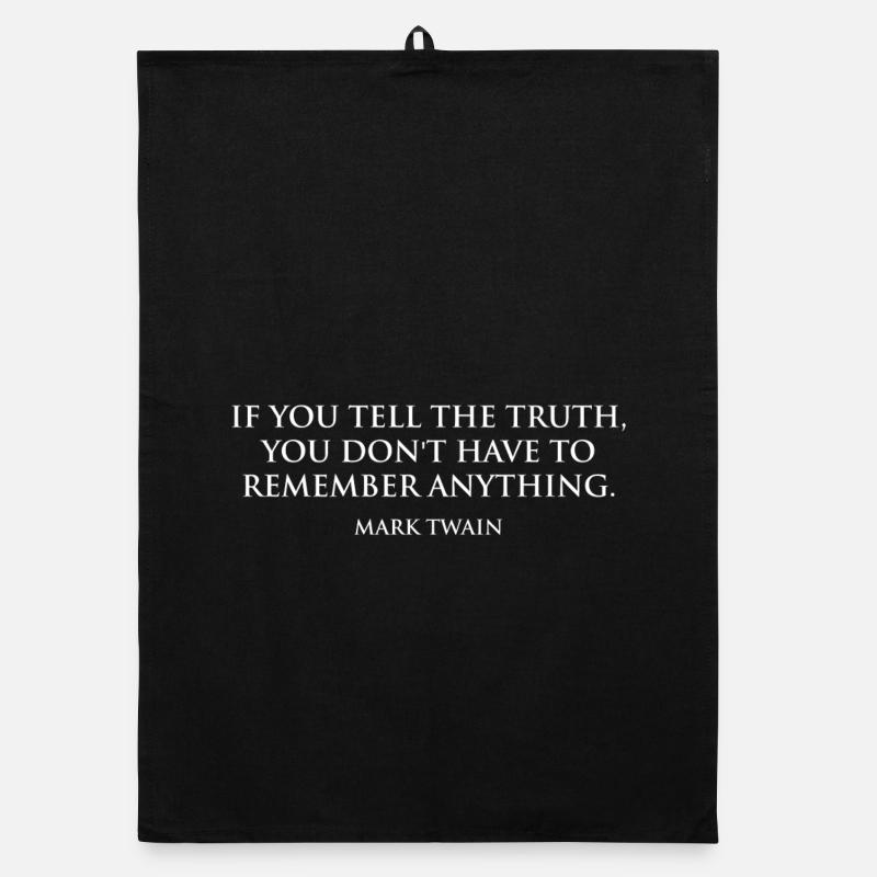 Inspirational Mark Twain Quote Design Organic dish towel