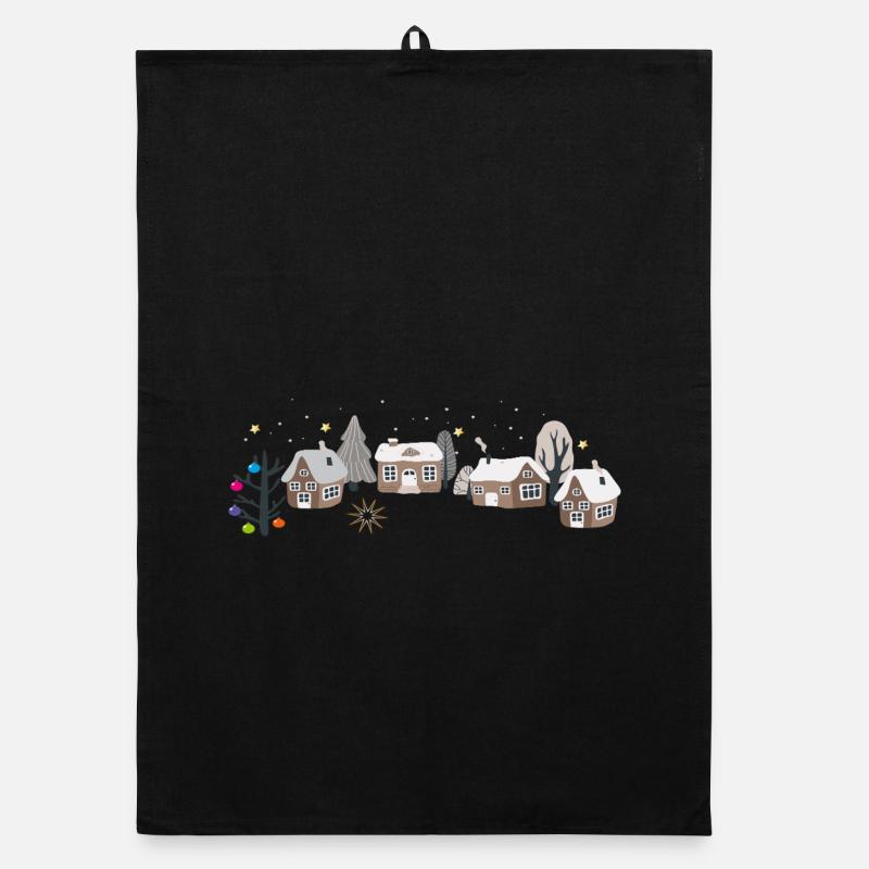 White Christmas Organic dish towel