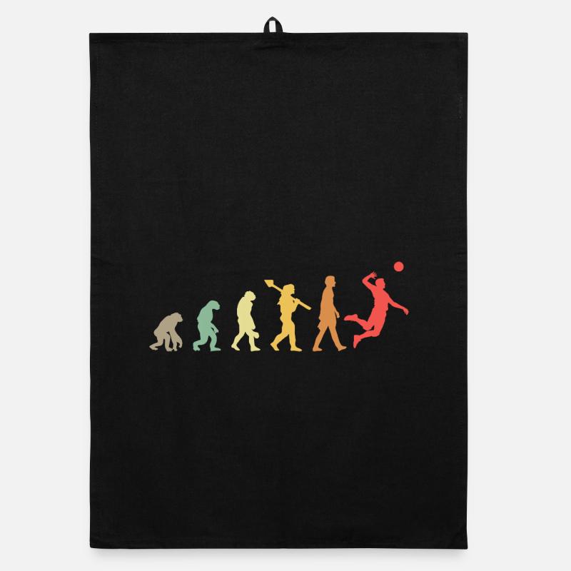 Joueurs de volley-ball Evolution Torchon bio