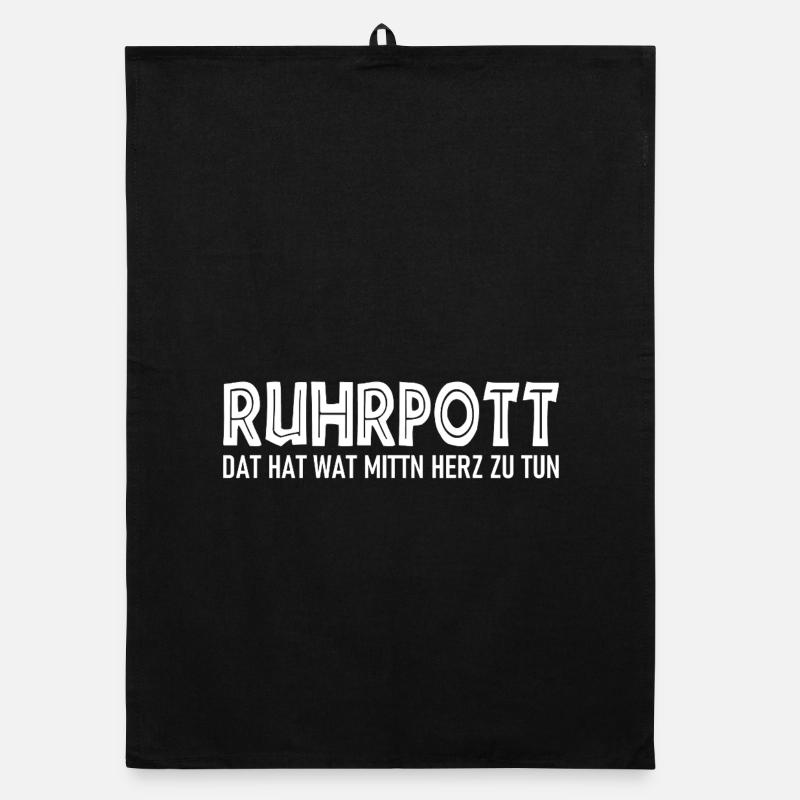 Ruhrpott - Dat hat wat mittn Herz zu tun Organic Geschirrtuch