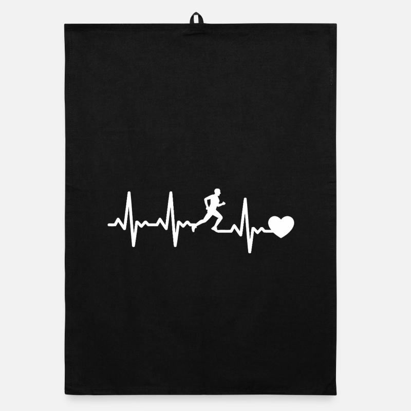 Conception du rythme cardiaque en course Torchon bio