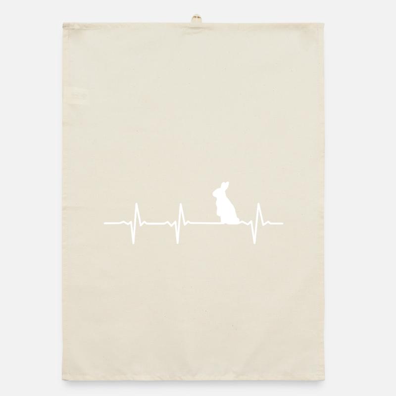 Bunny Pulse Pattern Organic dish towel