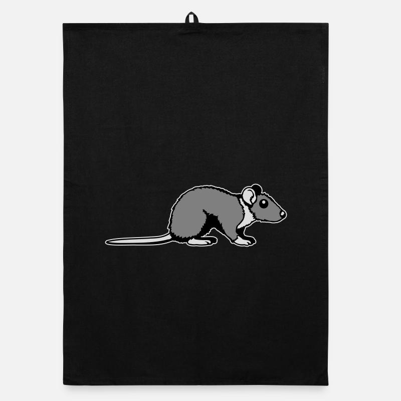 Profil secondaire de rat Mignon, bande dessinée drôle d’animal rongeur Torchon bio