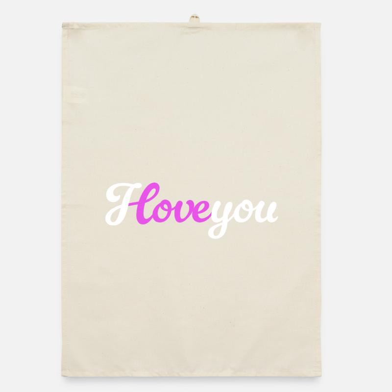 Je t’aime Déclaration d’amour Mariage d’amour Torchon bio