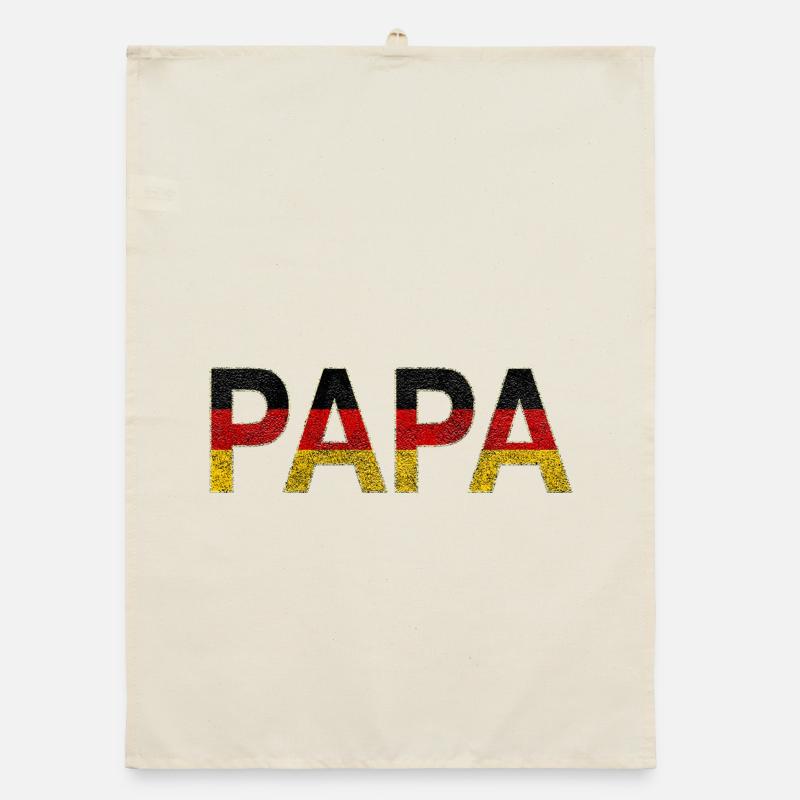 Papa im Flaggen-Texture Deutsch Organic Geschirrtuch