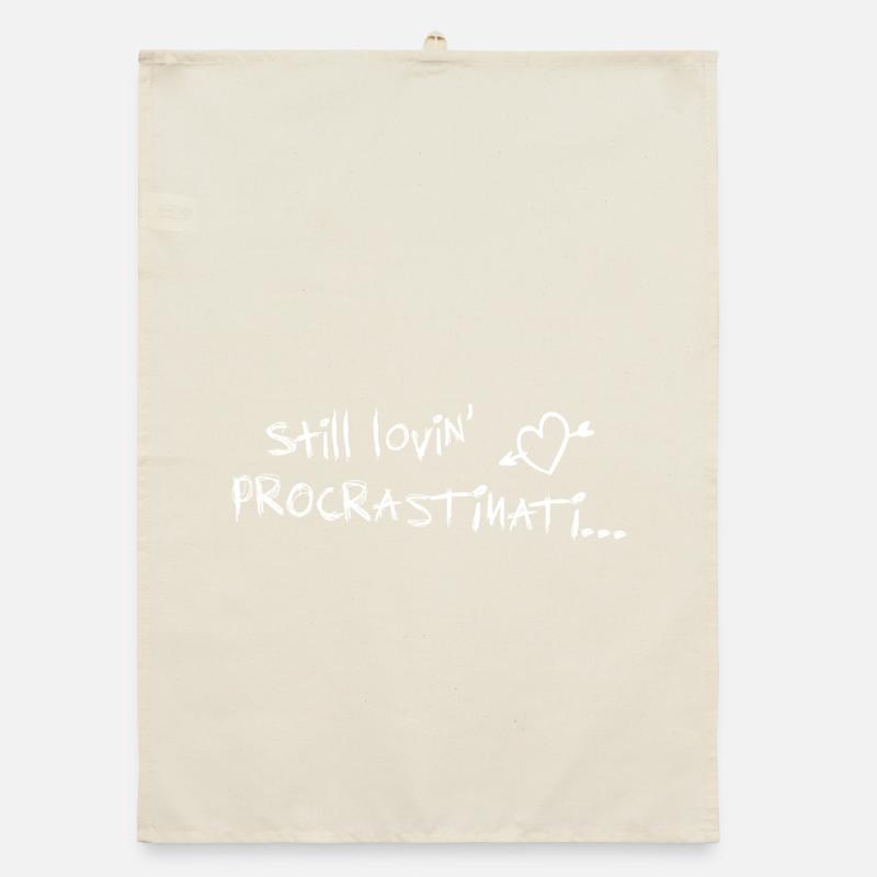 encore aimant la procrastination blanc Torchon bio