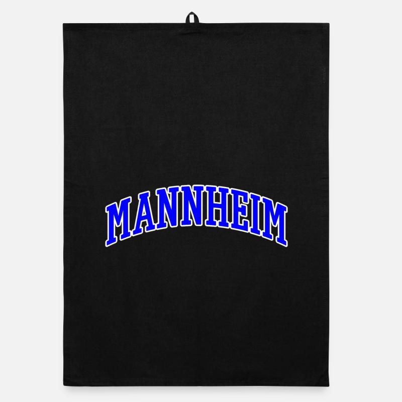 Lettrage Mannheim Bleu Blanc Torchon bio