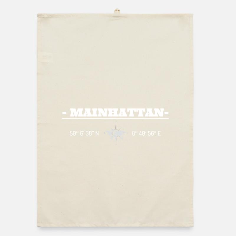 Coordinates Frankfurt am Main Mainhattan Organic dish towel