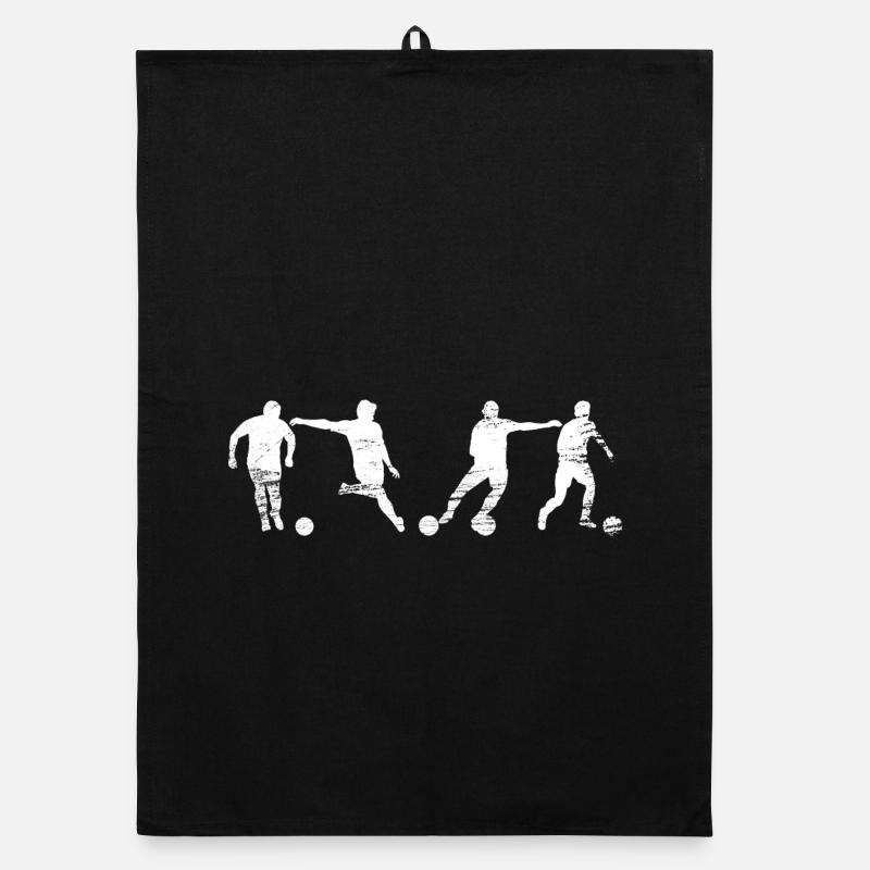 Fußballspieler - Organic Geschirrtuch - Schwarz